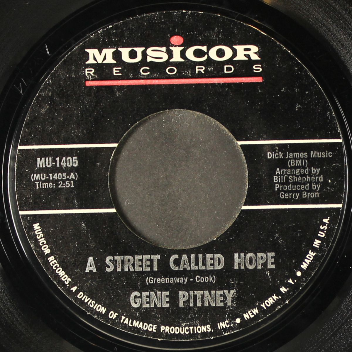 a street called hope / think of us by GENE PITNEY