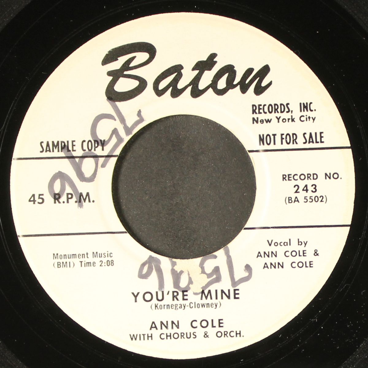no star is lost / you're mine by ANN COLE