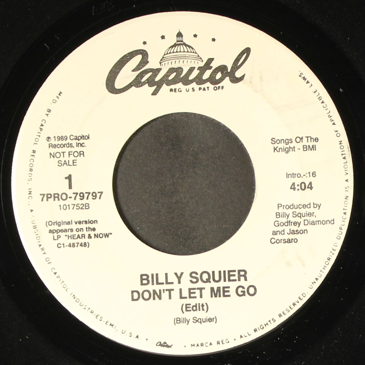 don't let me go by BILLY SQUIER