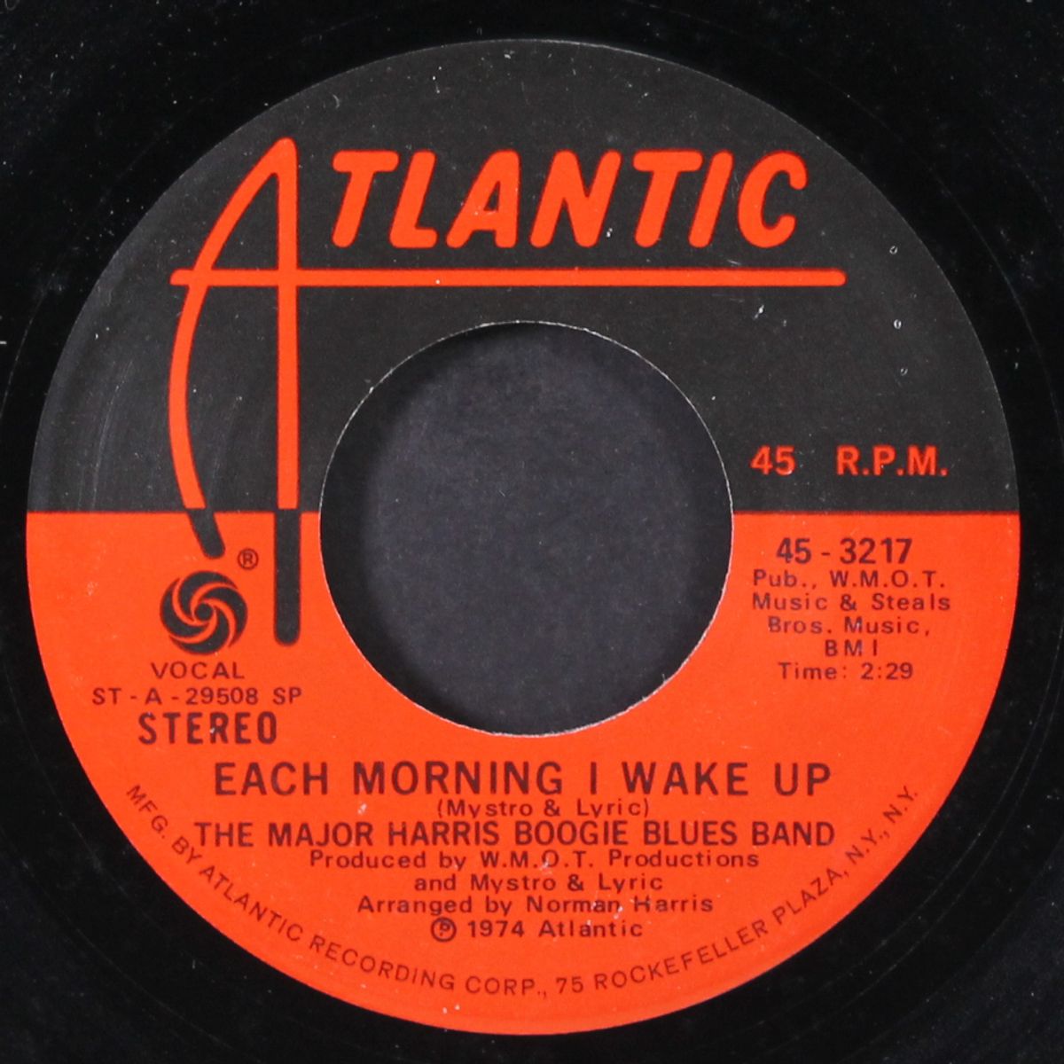 each morning i wake up / just a thing i do by MAJOR HARRIS
