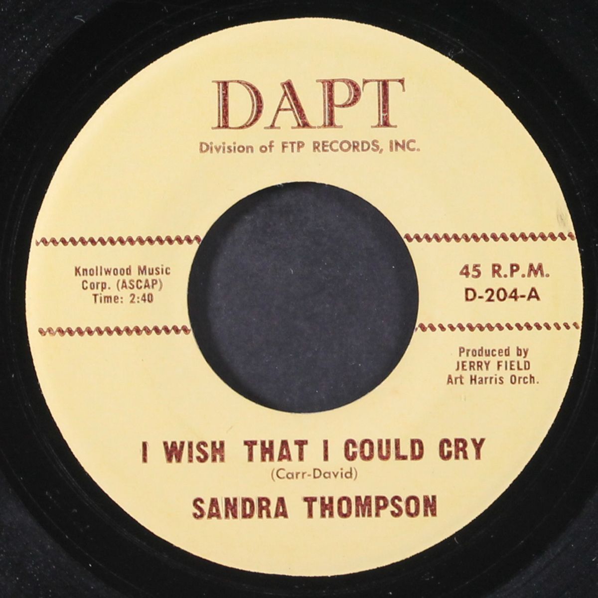 i wish that i could cry / you sure look good by SANDRA THOMPSON