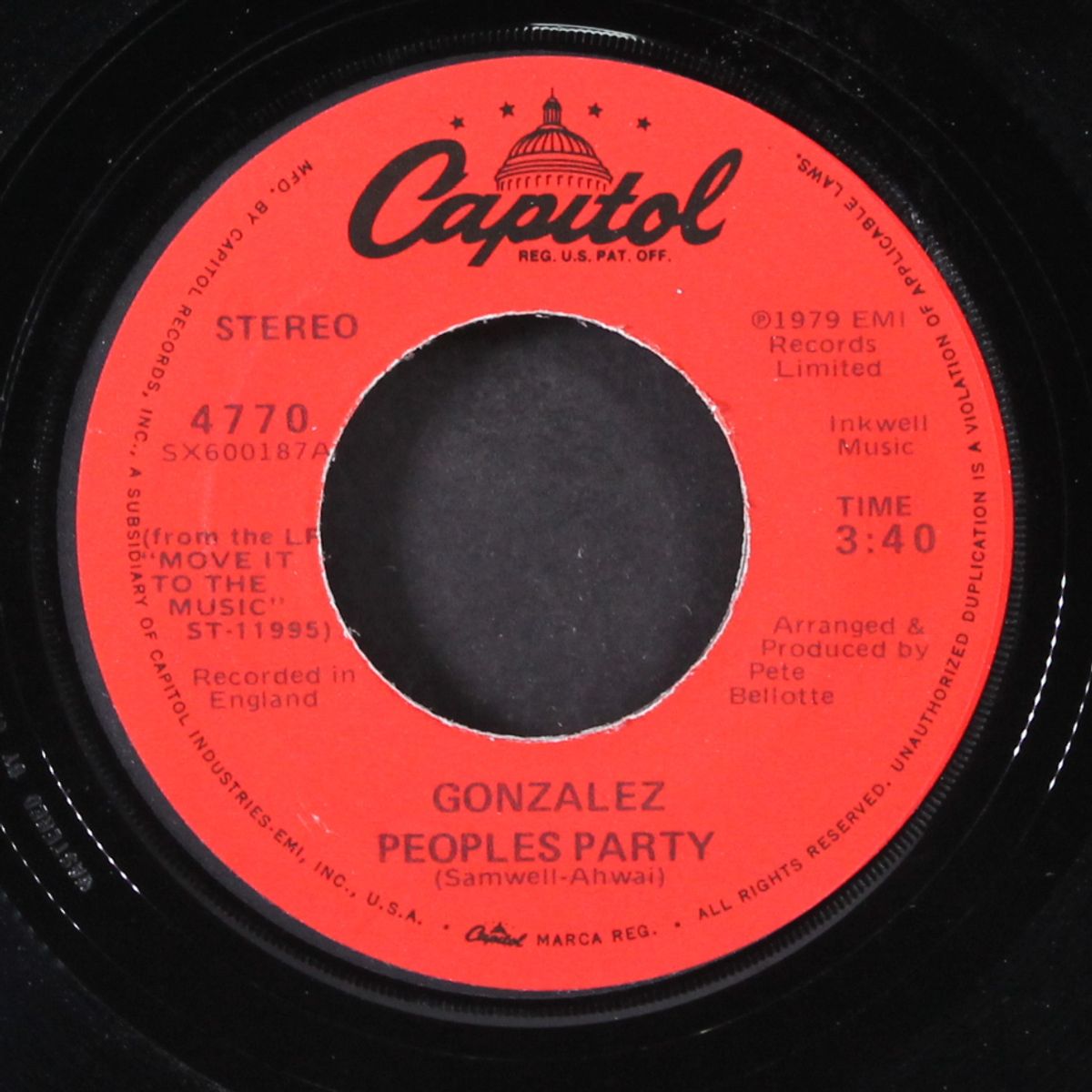 peoples party / ain't no way to treat a lady by GONZALEZ