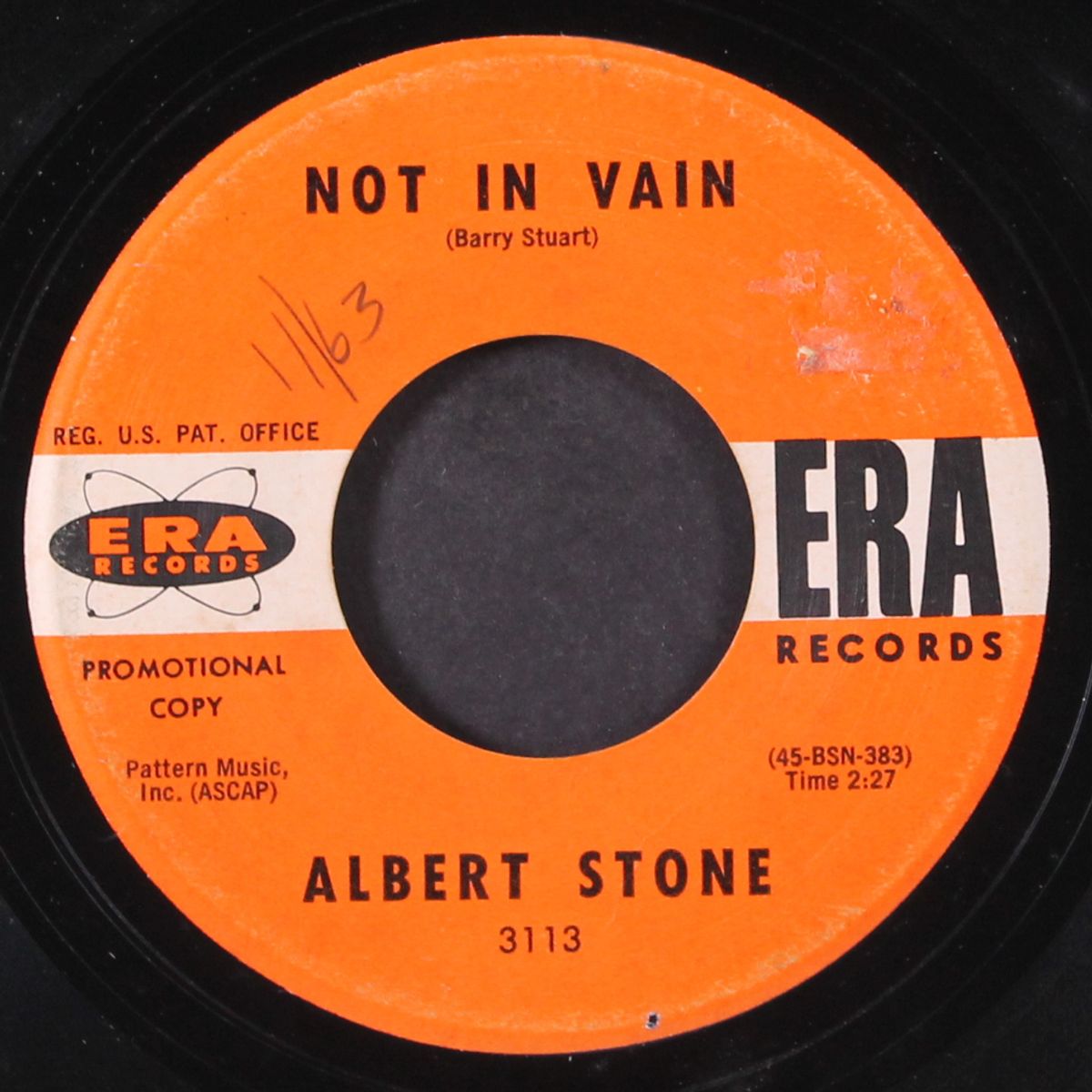 the blue shadow / not in vain by ALBERT STONE