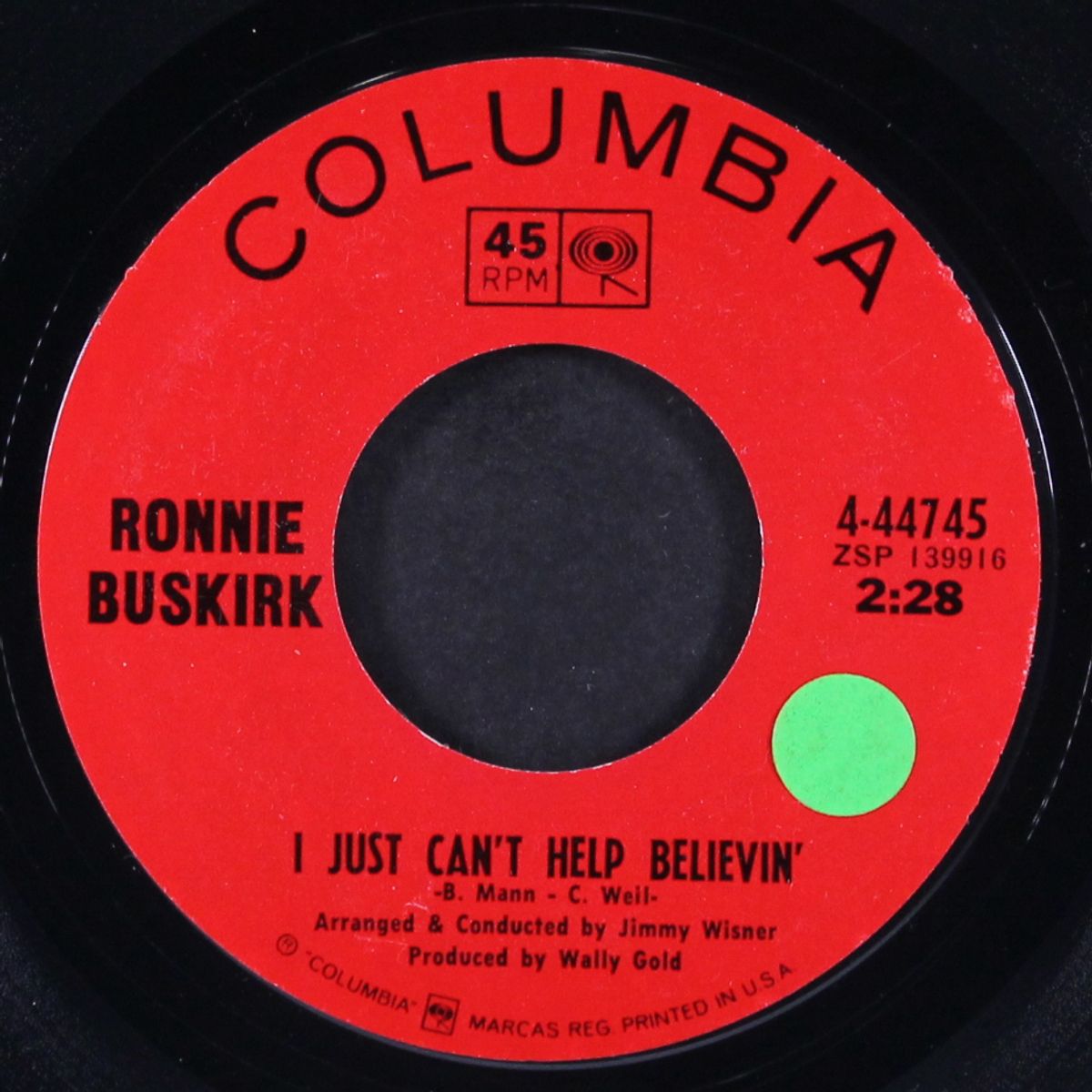 i just can't help believin' / it's getting better by RONNIE BUSKIRK