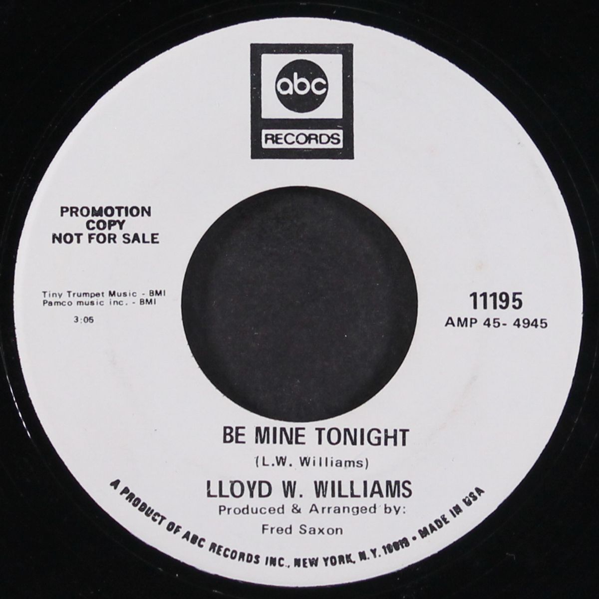 be mine tonight / i need you now by LLOYD W. WILLIAMS