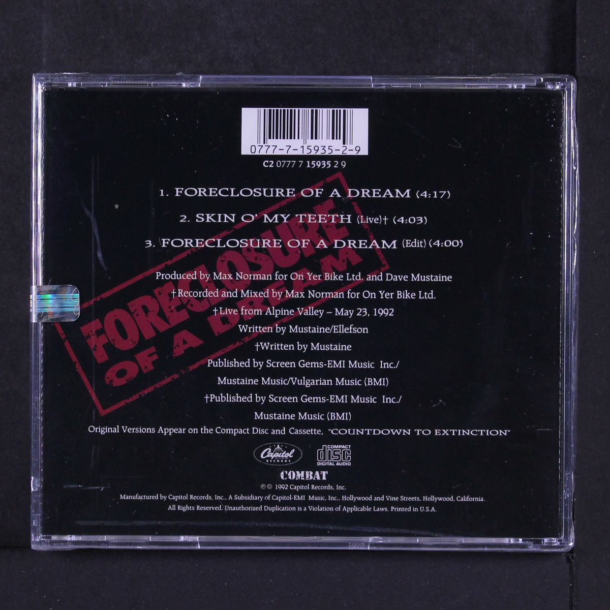 foreclosure of a dream by MEGADETH