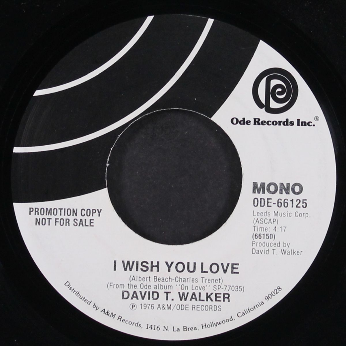 i wish you love / mono by DAVID T. WALKER