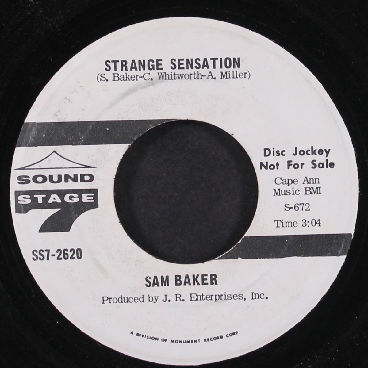strange sensation / sugarman by SAM BAKER