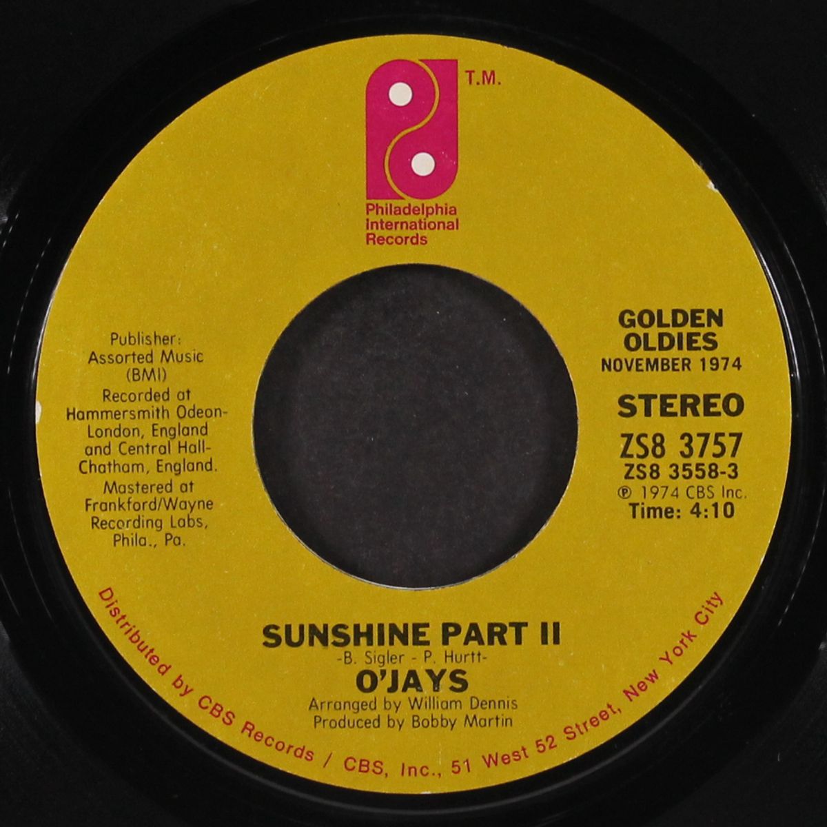 for the love of money / sunshine part 2 by O'JAYS