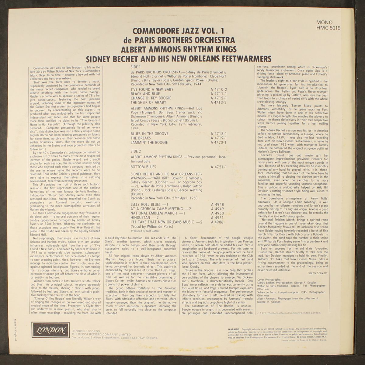 commodore jazz, vol. 1 by VARIOUS