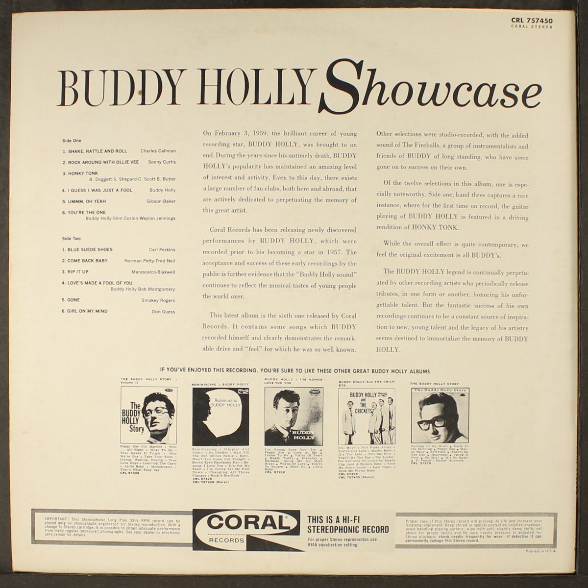showcase by BUDDY HOLLY