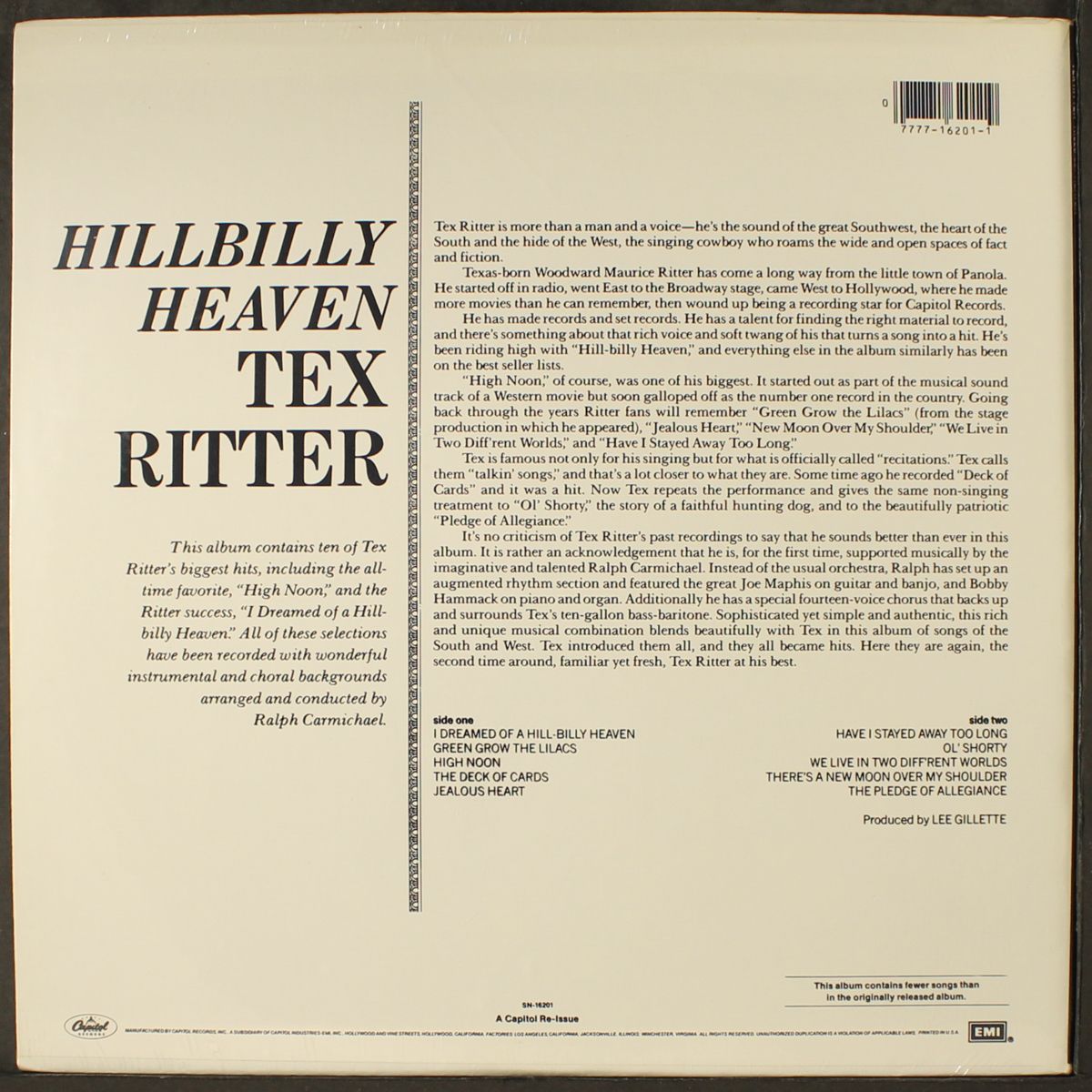 hillbilly heaven by TEX RITTER