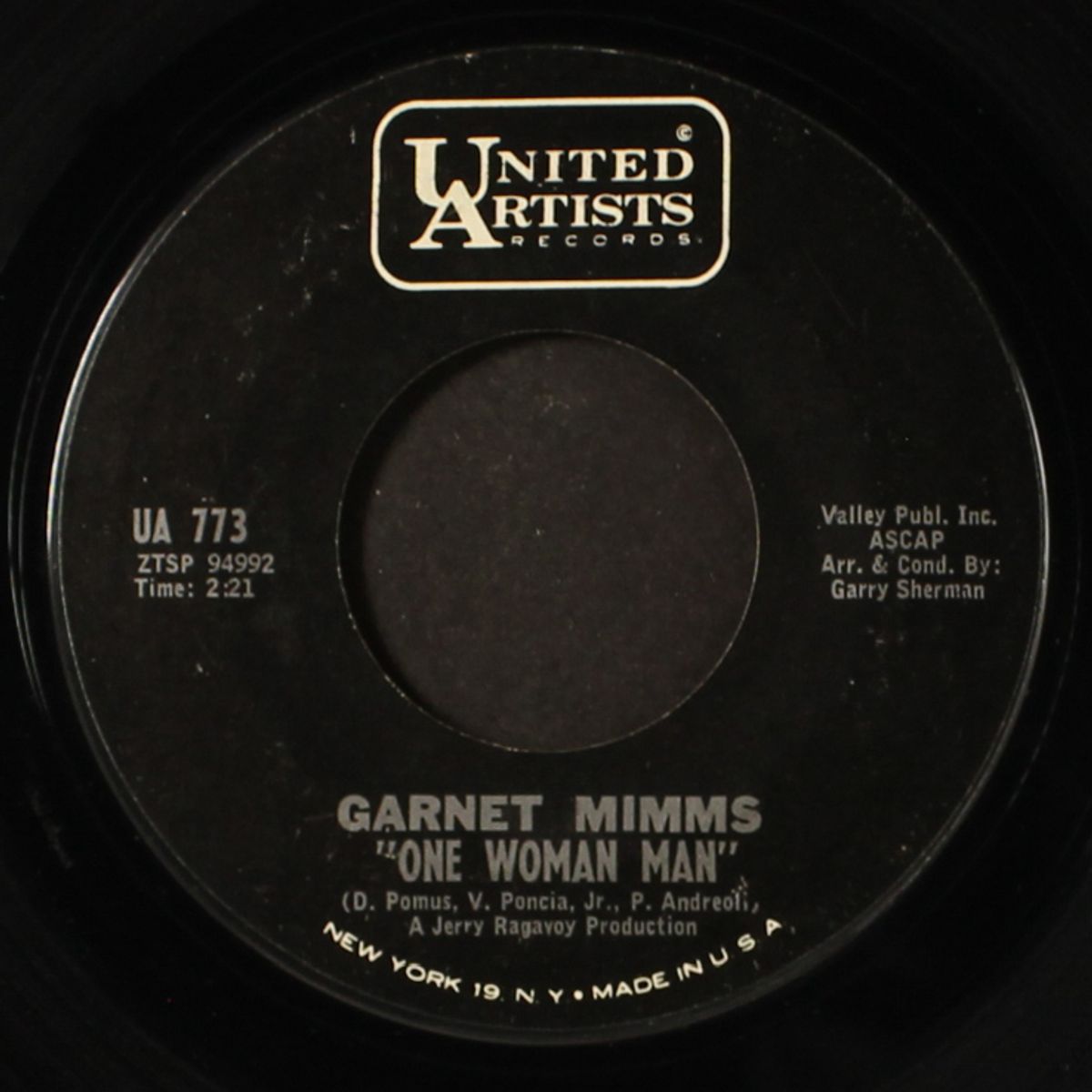 look away / one woman man by GARNET MIMMS