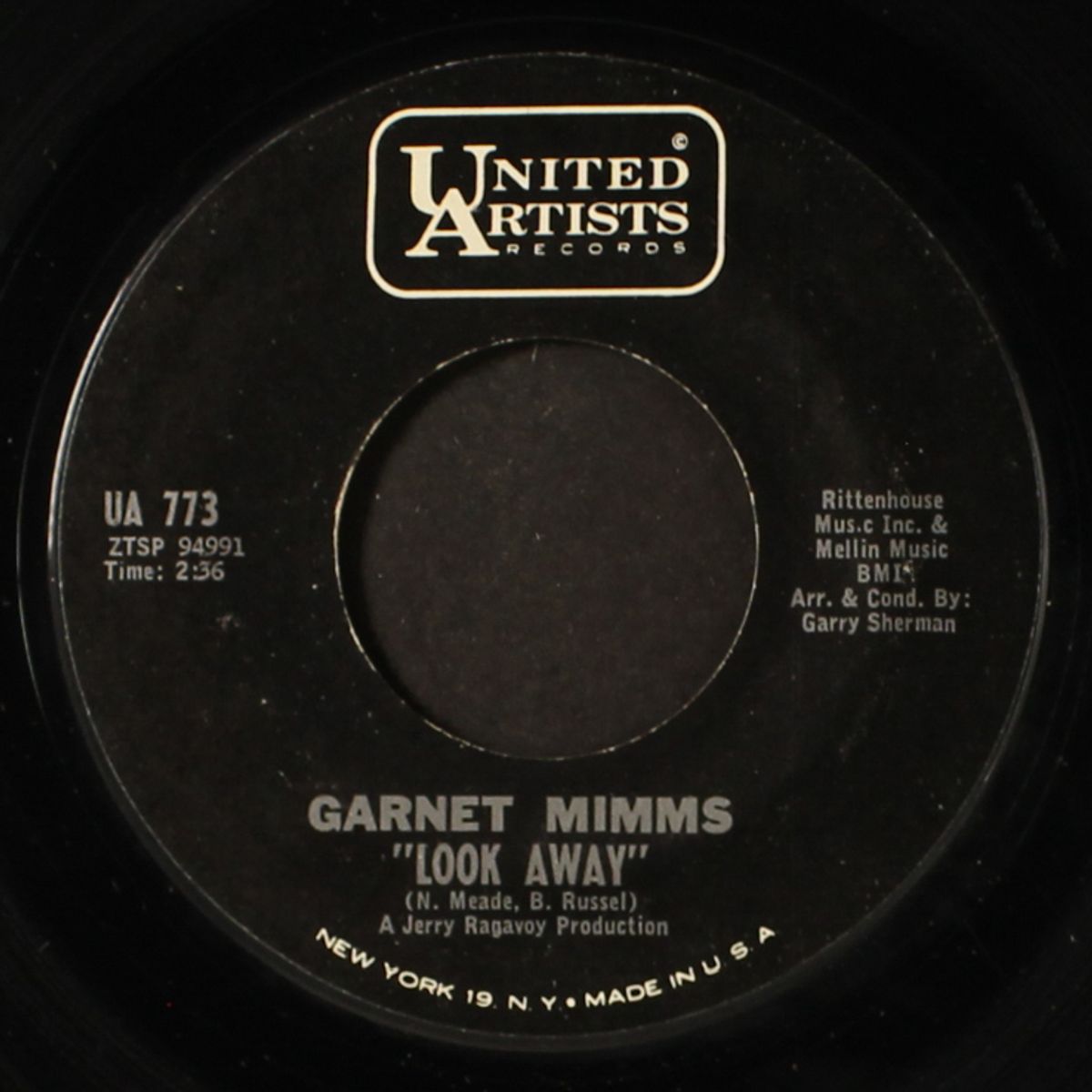 look away / one woman man by GARNET MIMMS