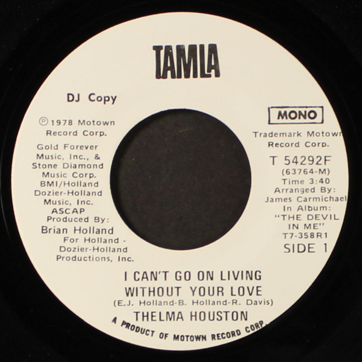 i can't go on living without your love / mono by THELMA HOUSTON