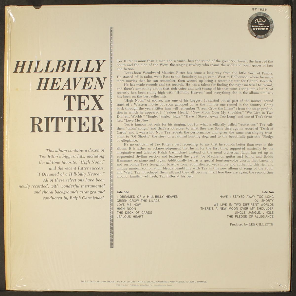 hillbilly heaven by TEX RITTER