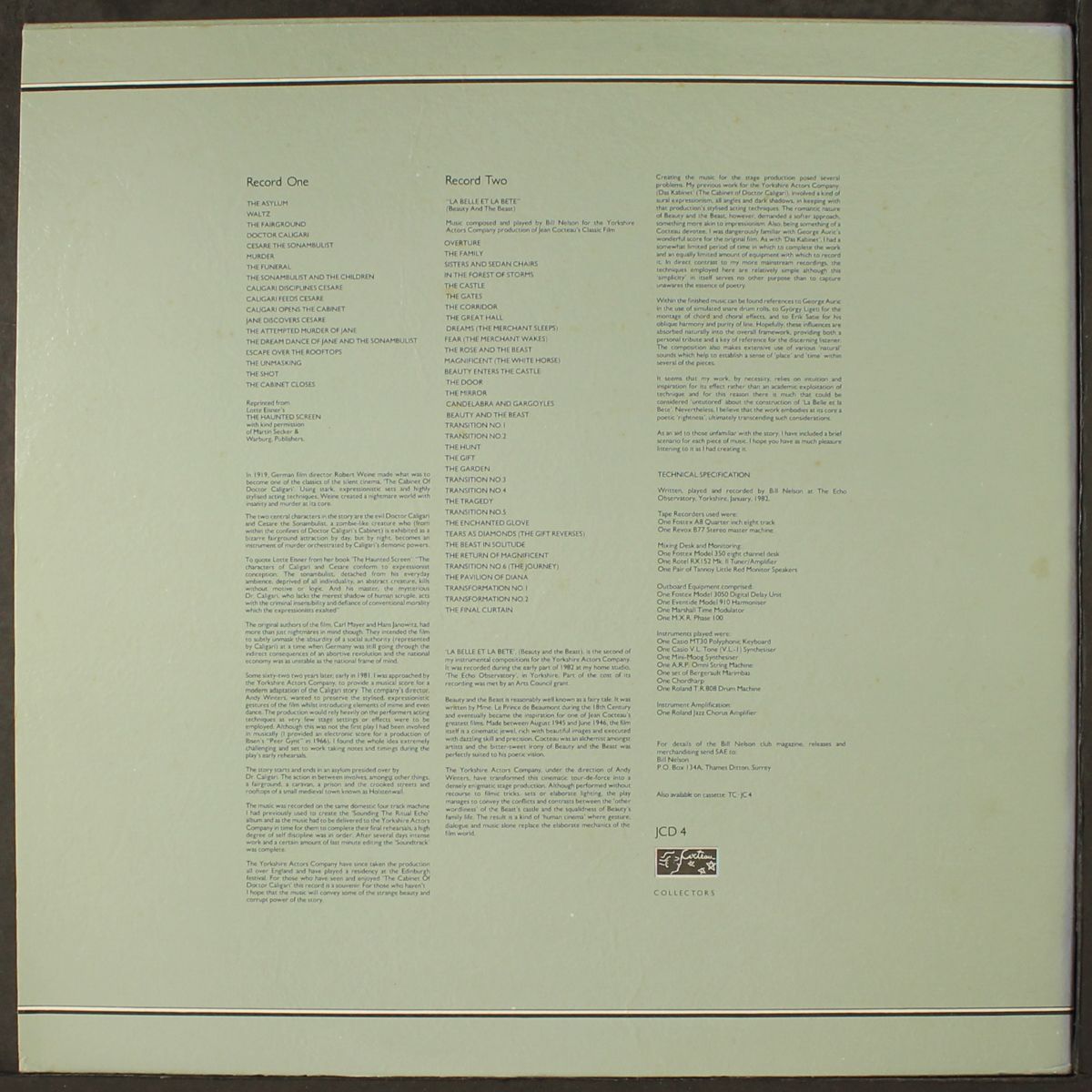 das kabinet / la belle et la bete by BILL NELSON