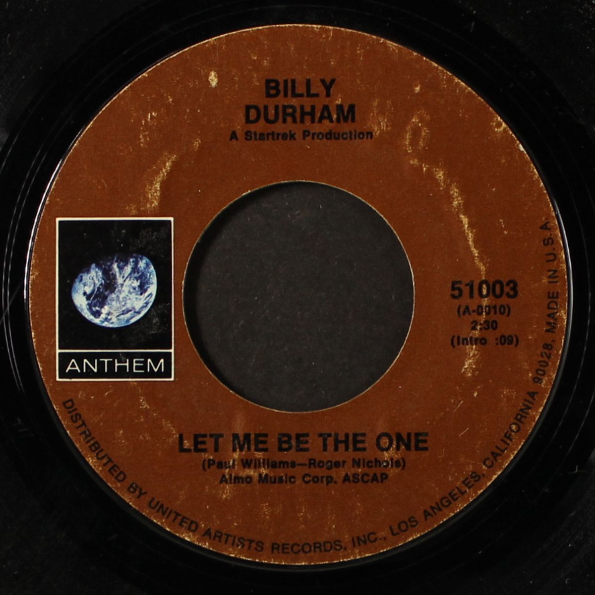 let me be the one / really in love by BILLY DURHAM