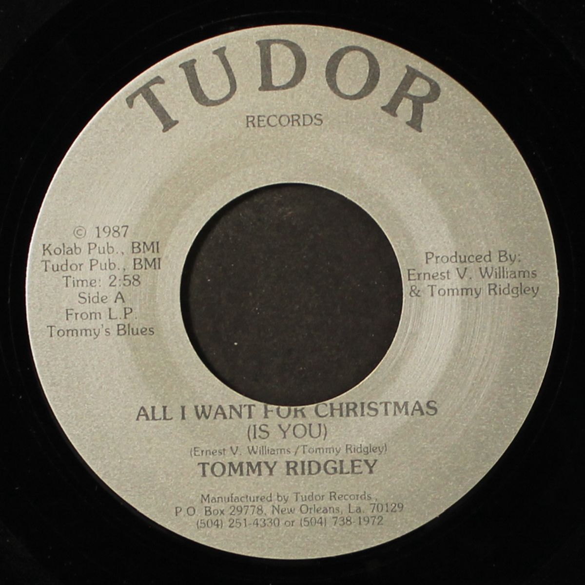 pretty lady / all i want for christmas by TOMMY RIDGLEY