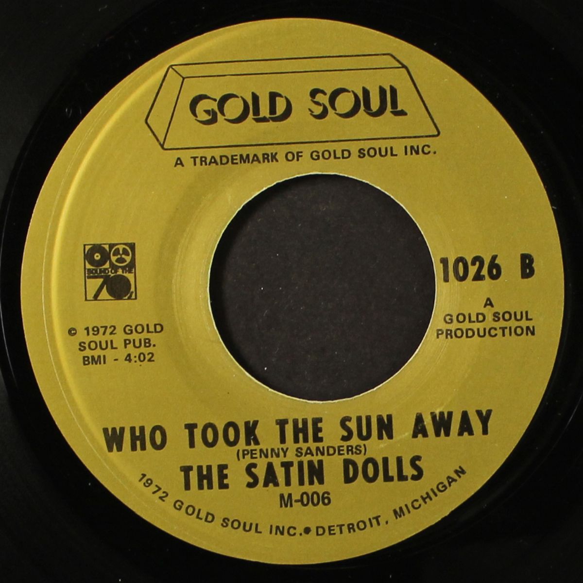 who took the sun away / sitting here by SATIN DOLLS