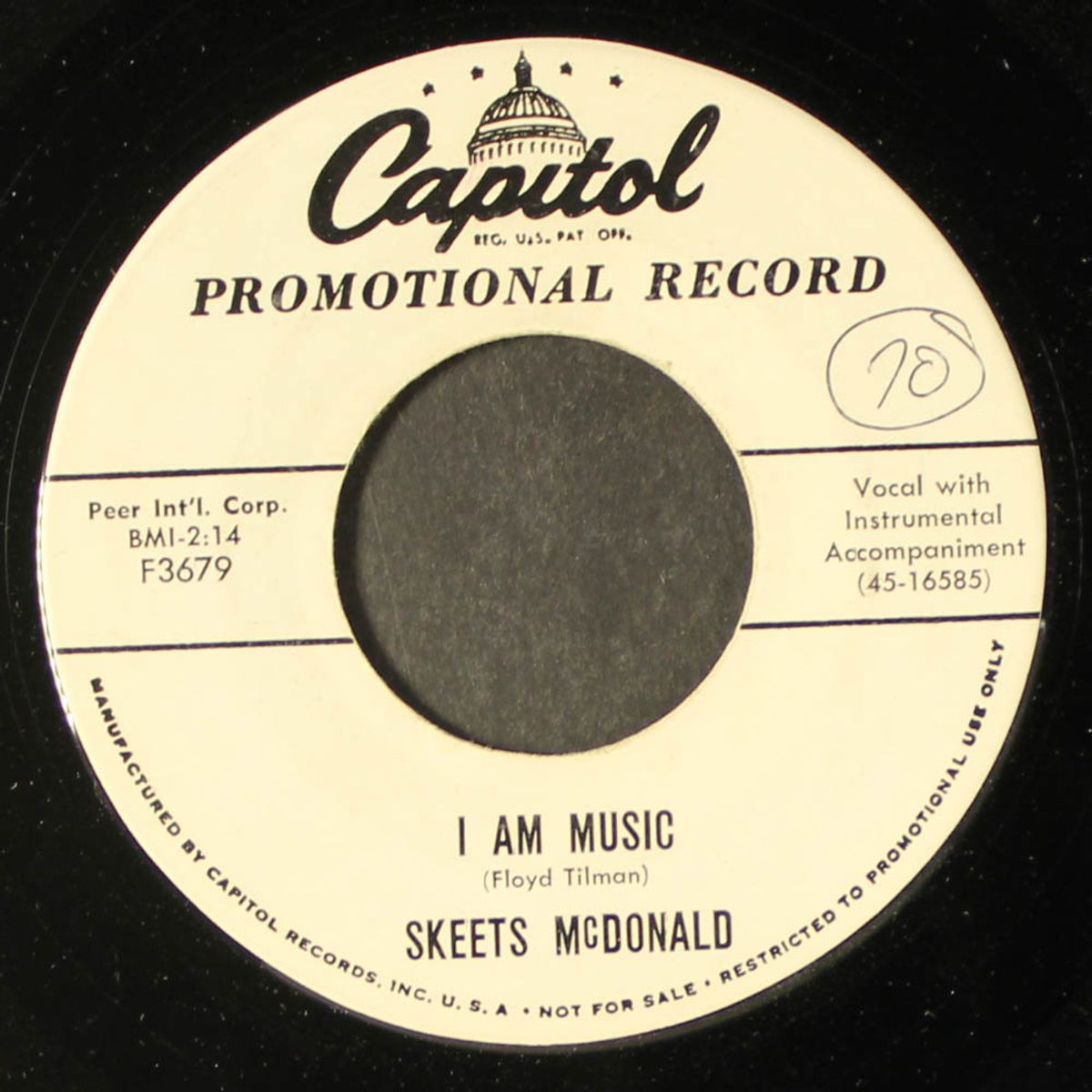 i am music / keep her off your mind by SKEETS MCDONALD