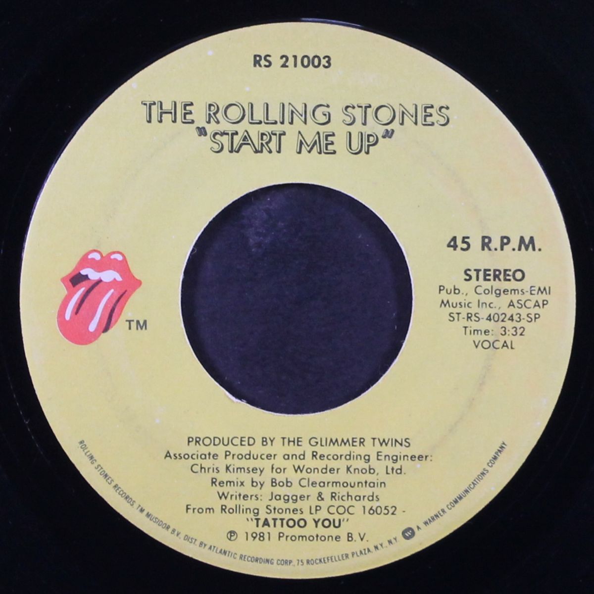 start me up / no use in crying by ROLLING STONES