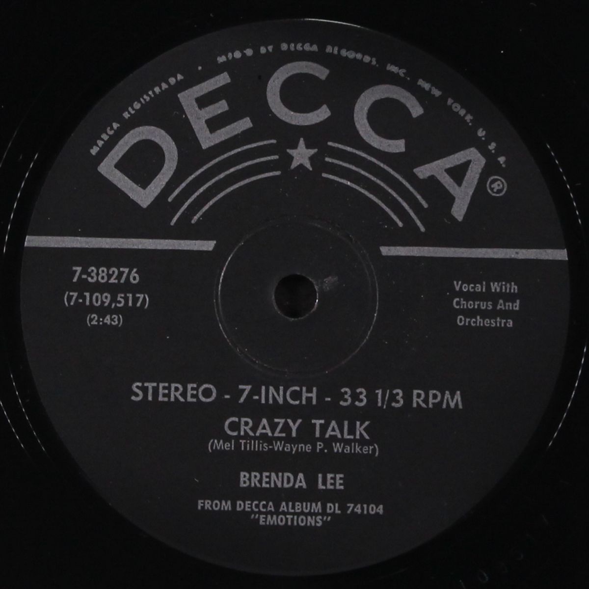 when i fall in love / crazy talk by BRENDA LEE