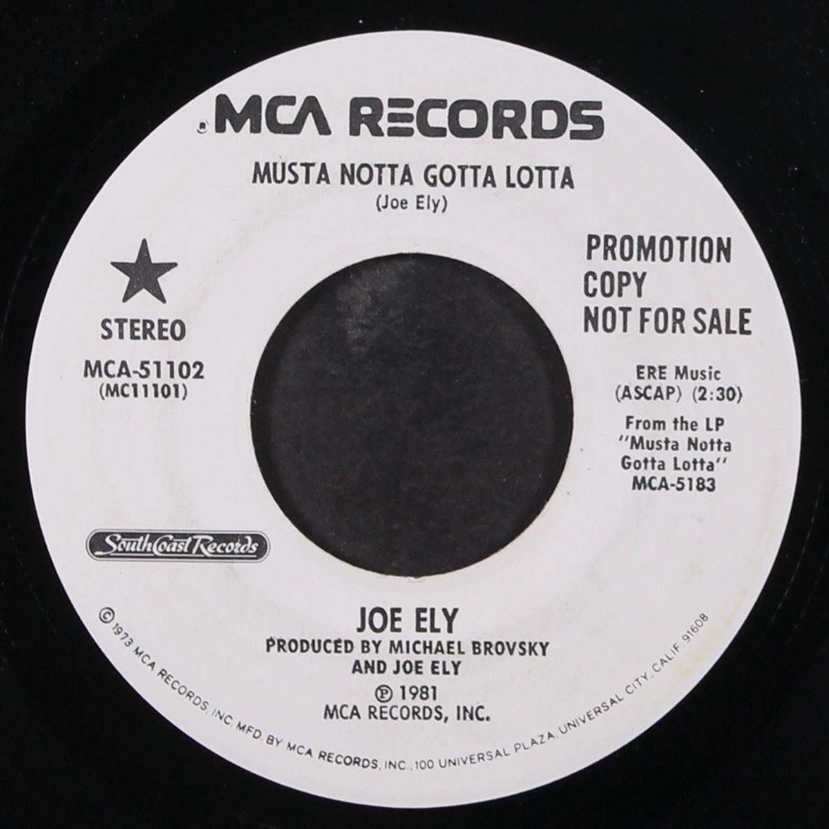 musta notta gotta lotta / same by JOE ELY