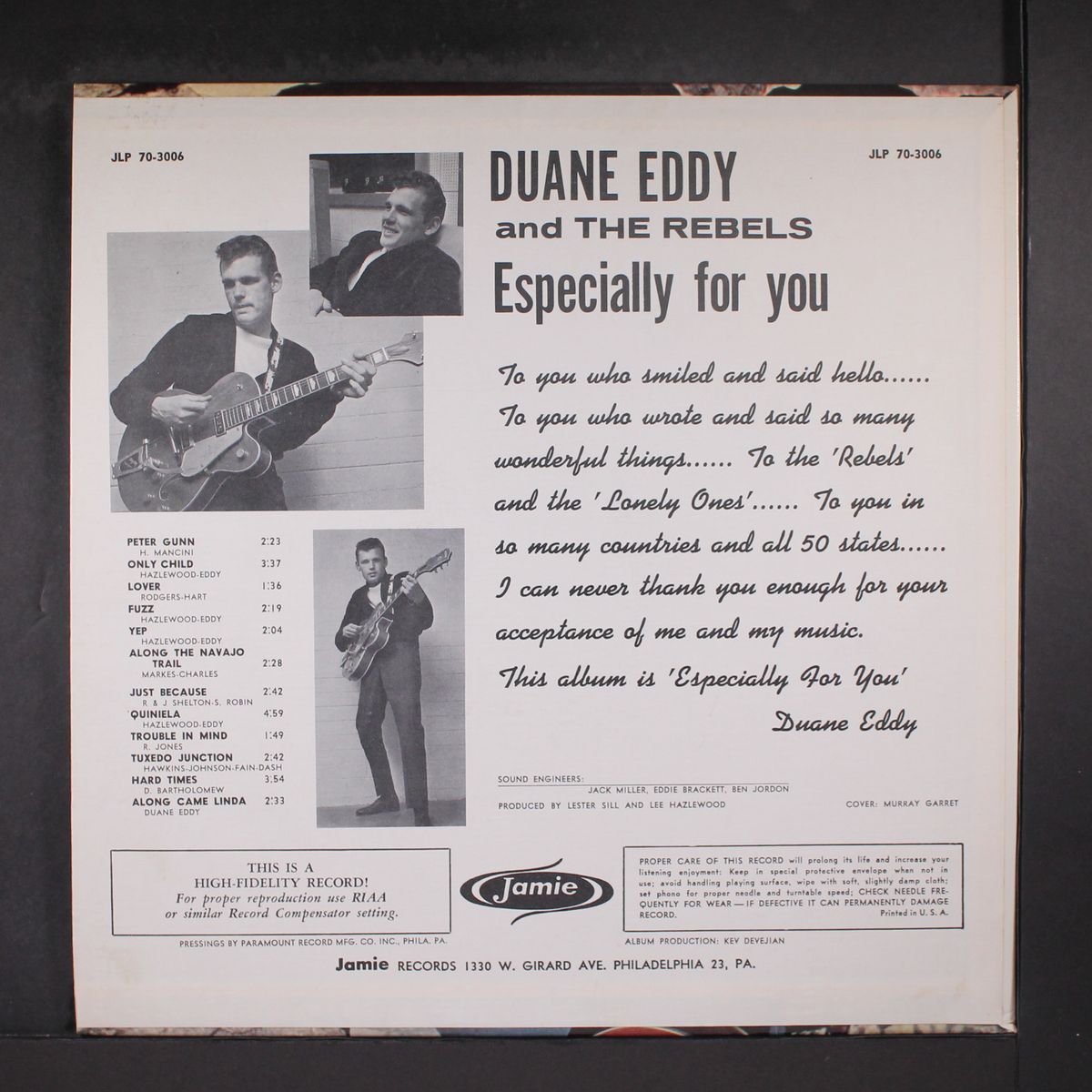 especially for you by DUANE EDDY