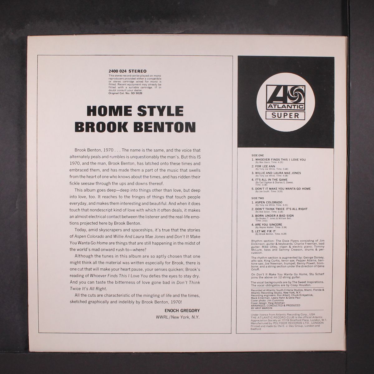home style by BROOK BENTON