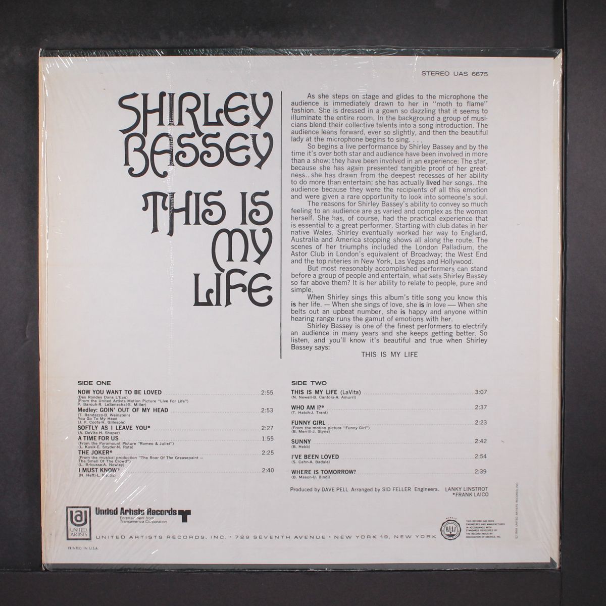 this is my life by SHIRLEY BASSEY