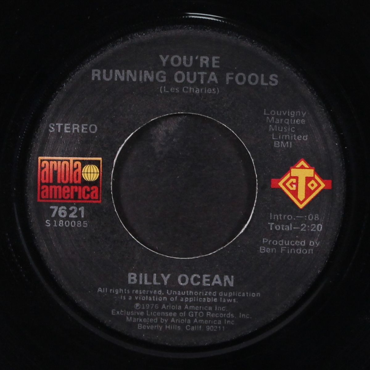 love really hurts without you / you're running outa fools by BILLY OCEAN