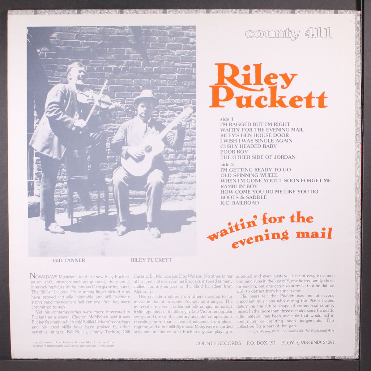 waitin' for the evening mail by RILEY PUCKETT