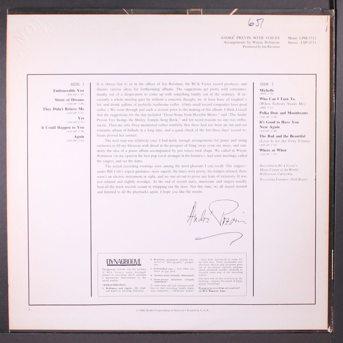 with voices by ANDRE PREVIN