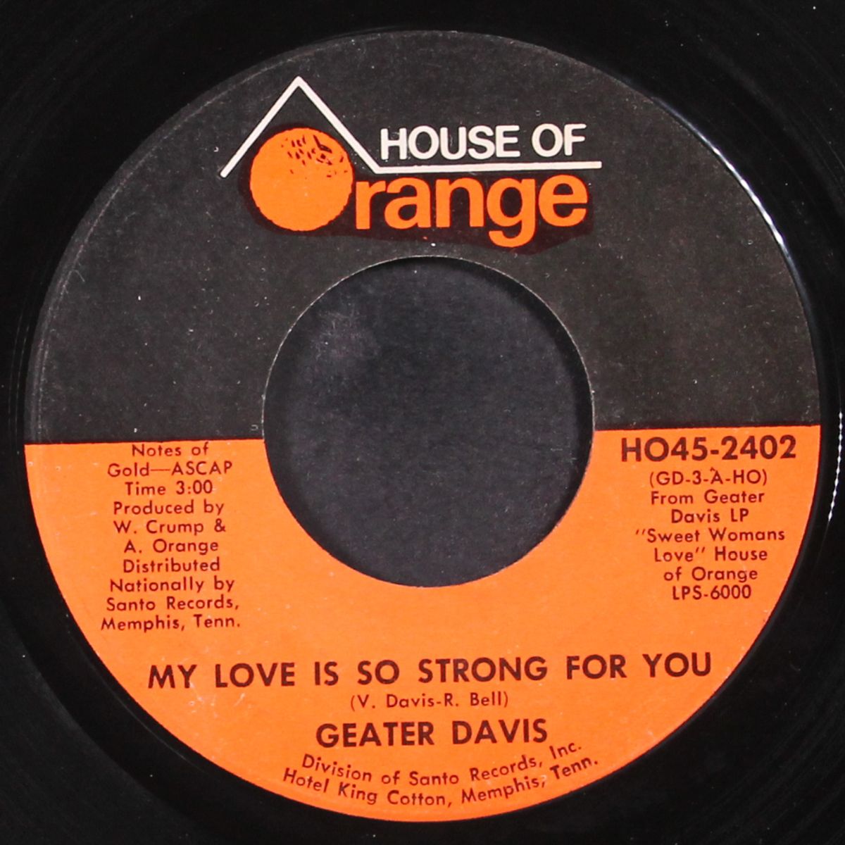 my love is so strong for you / i can hold my own by GEATER DAVIS