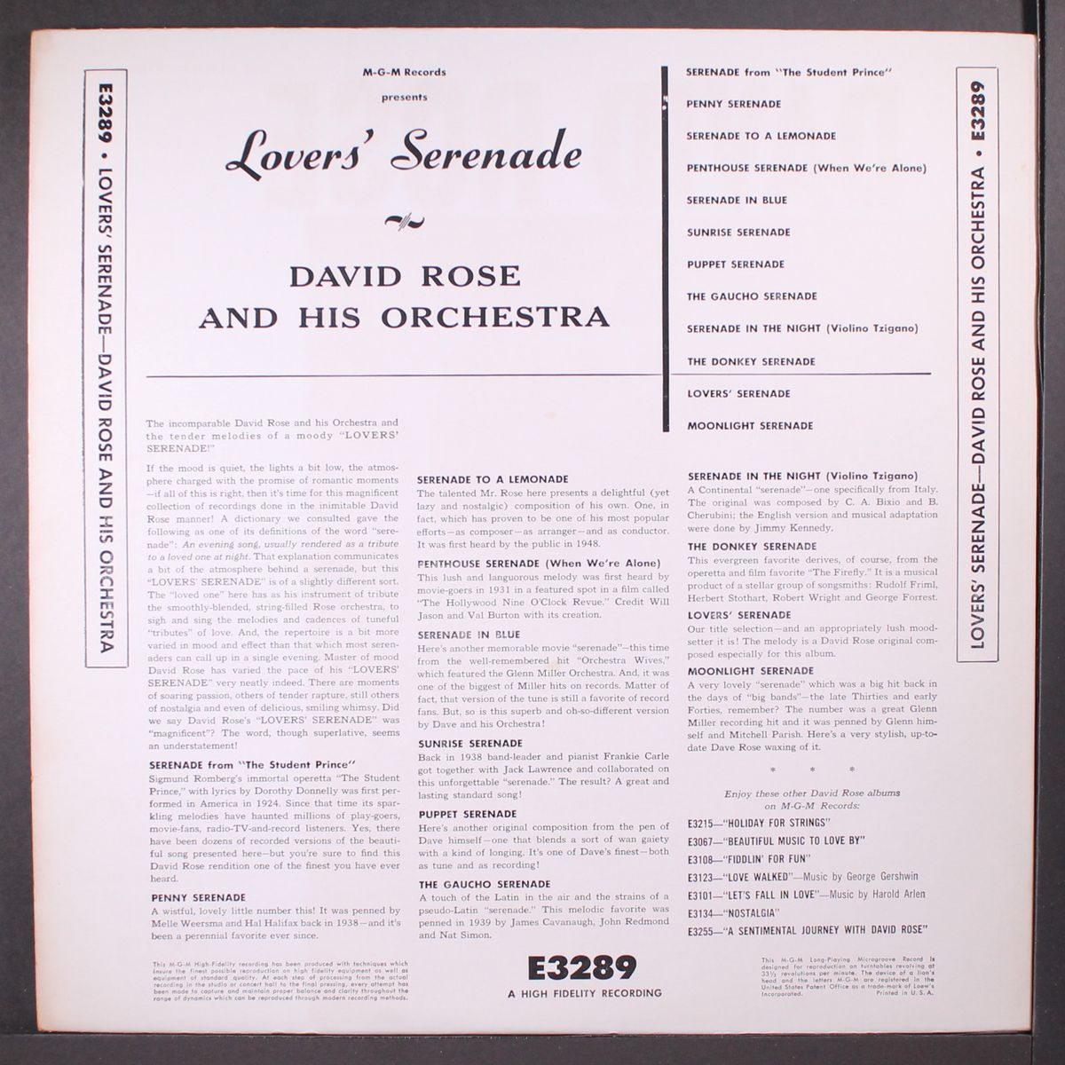 lover's serenade by DAVID ROSE