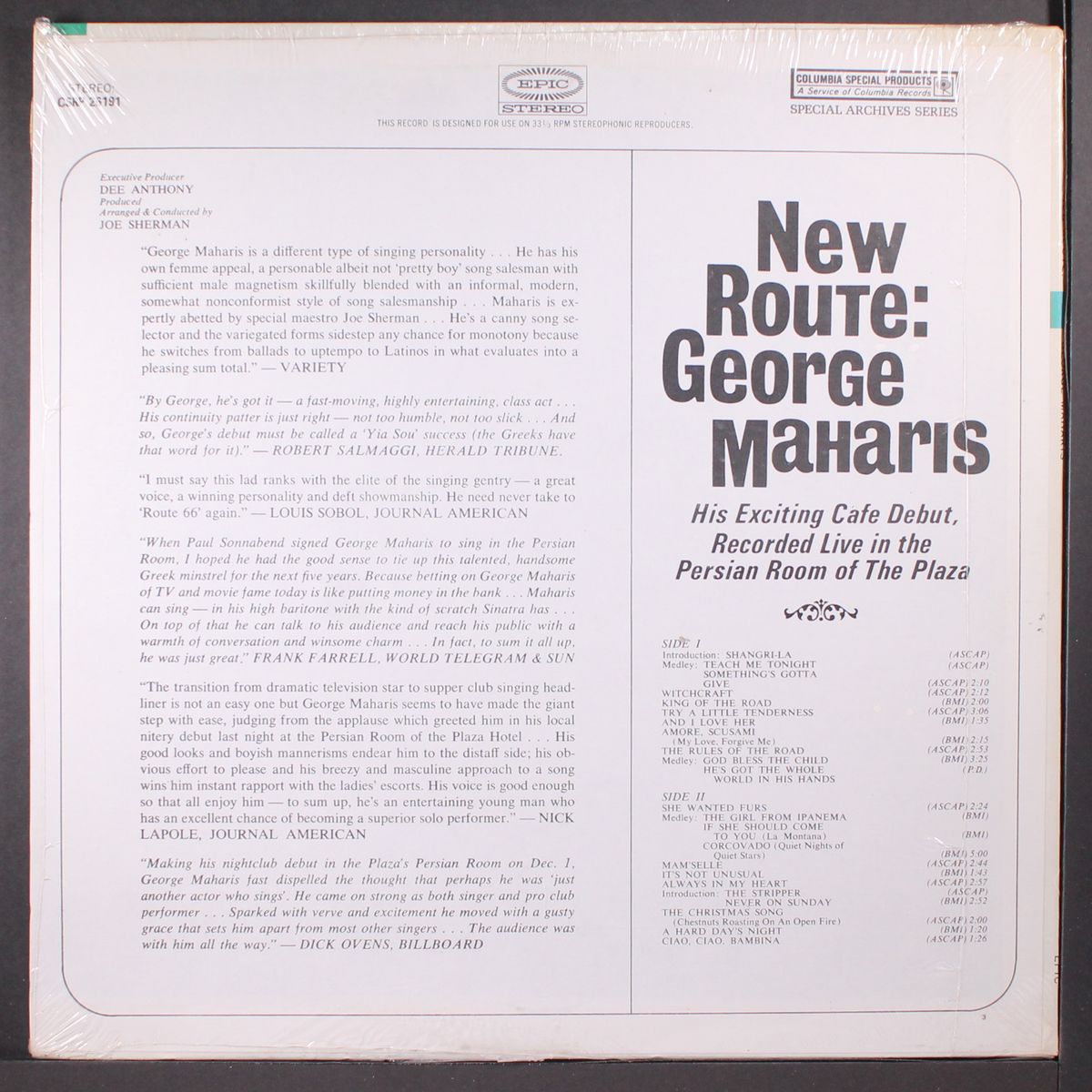 new route by GEORGE MAHARIS