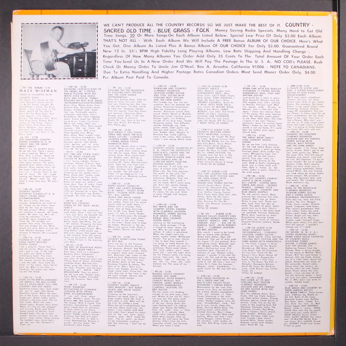 sings old time country favorites by MAC WISEMAN