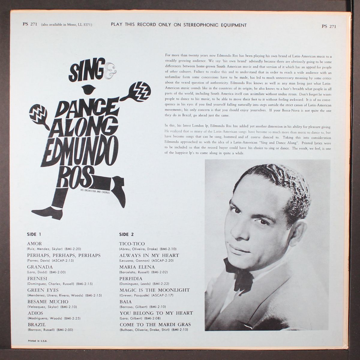 sing and dance along by EDMUNDO ROS