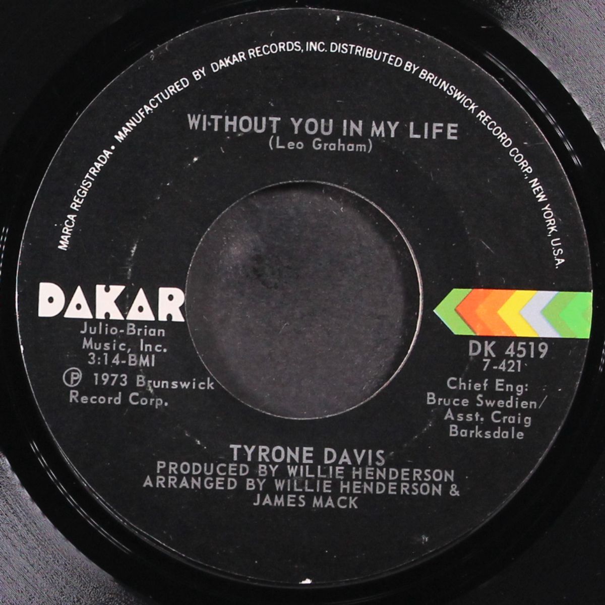 without you in my life / how could i forget you by TYRONE DAVIS