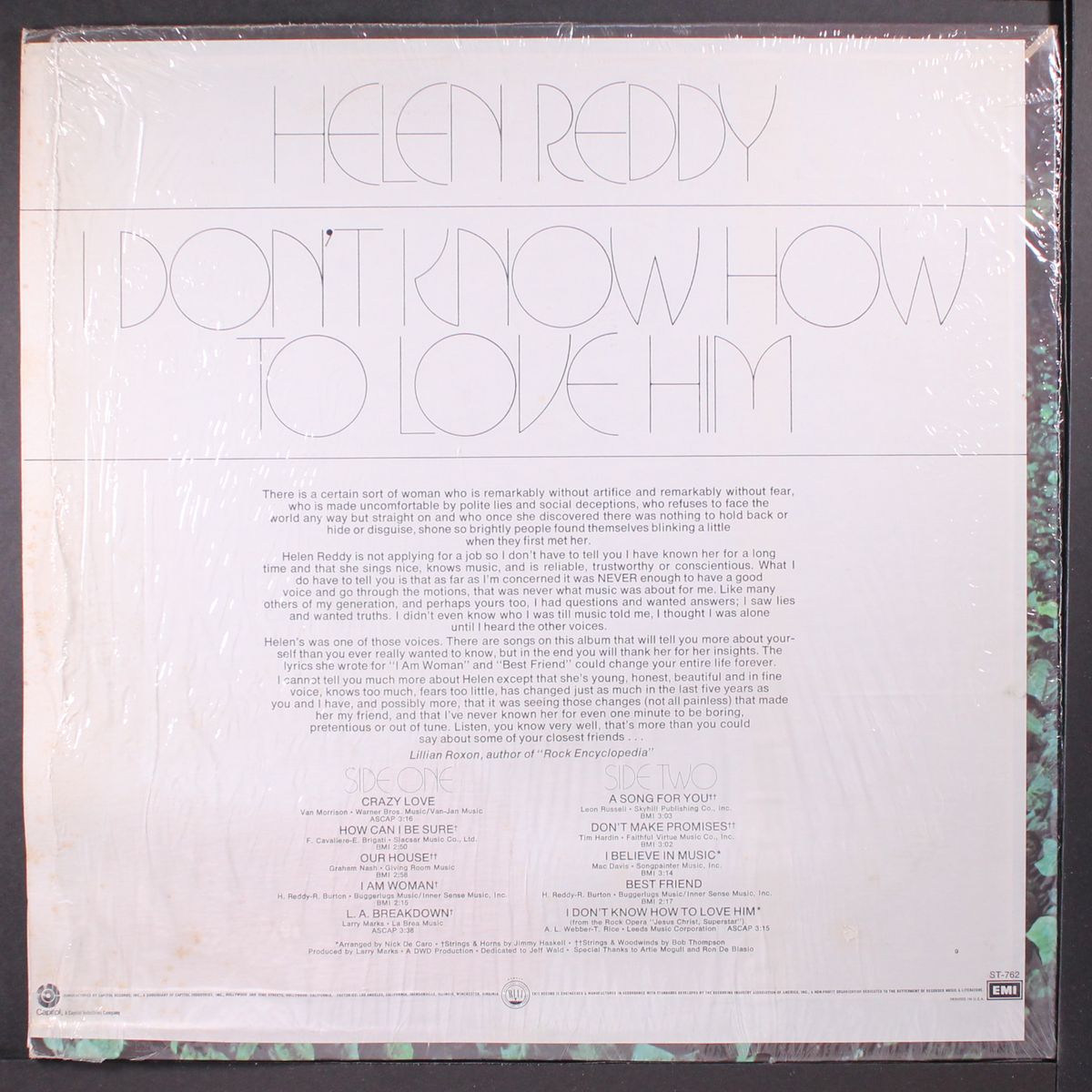 i don't know how to love him by HELEN REDDY