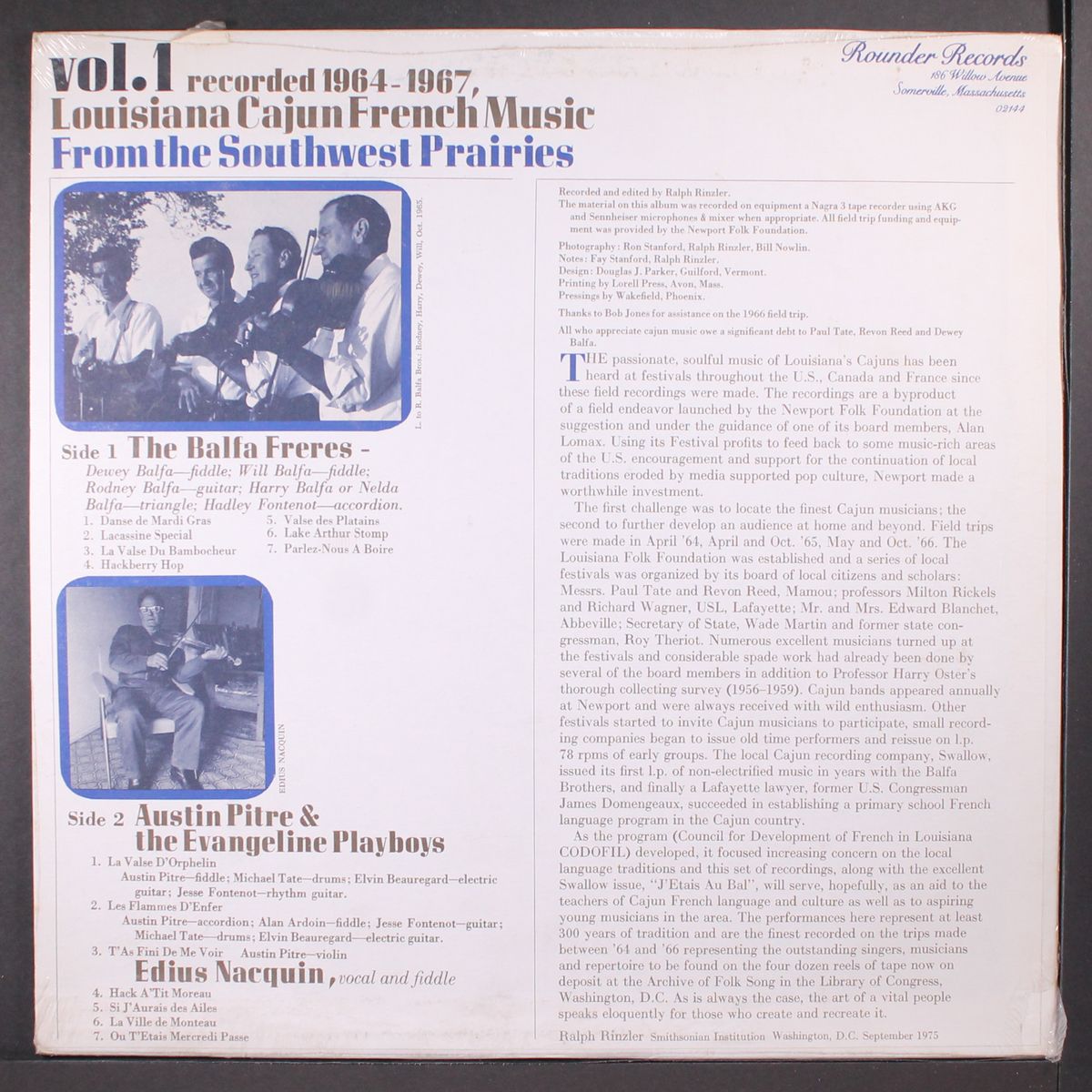 louisiana cajun french music from the southwest prairies, vol. 1 by VARIOUS