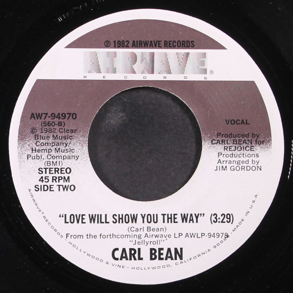 jellyroll / love will show you the way by CARL BEAN