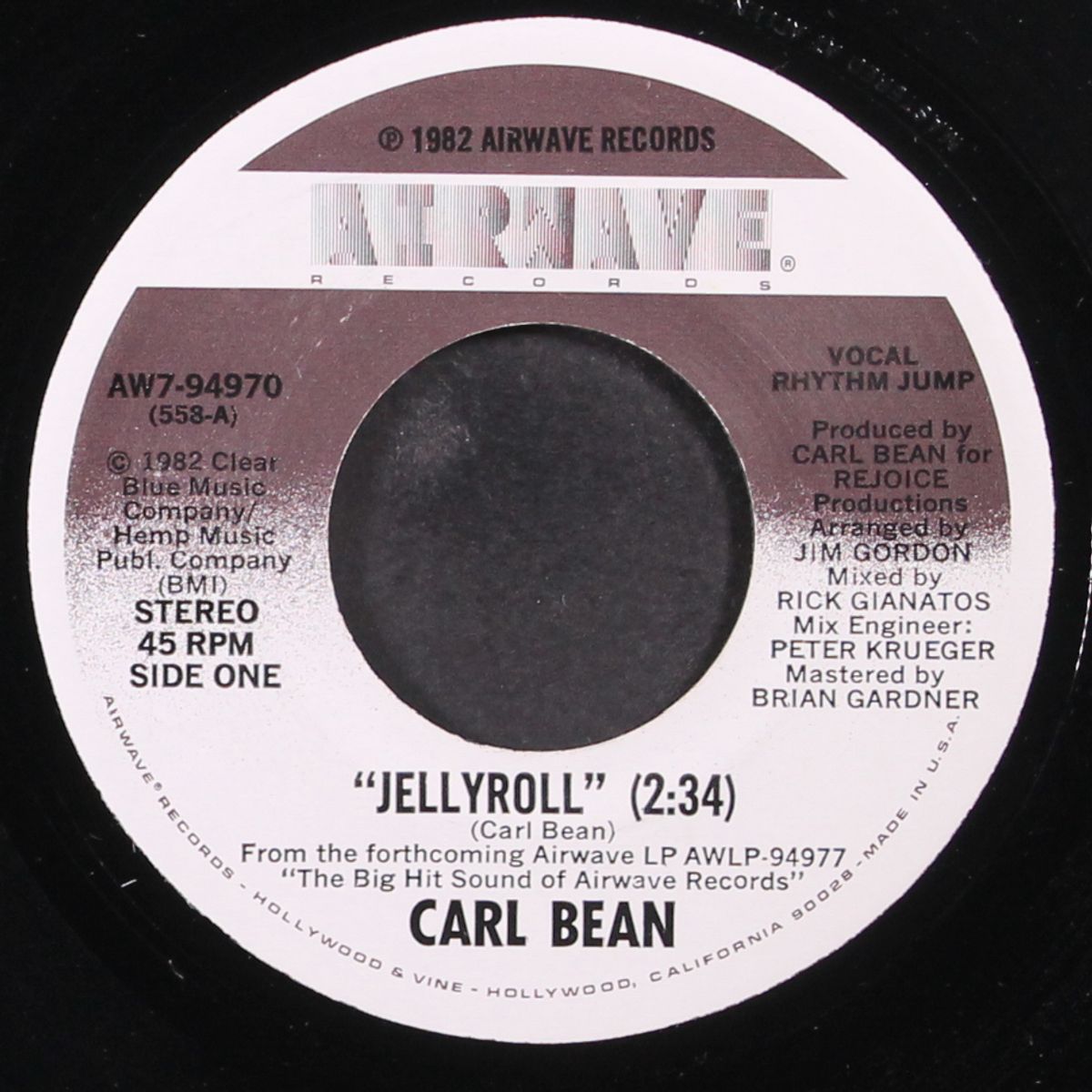 jellyroll / love will show you the way by CARL BEAN