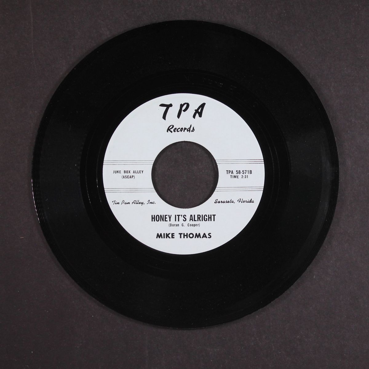 honey it's alright / with all your might by MIKE THOMAS