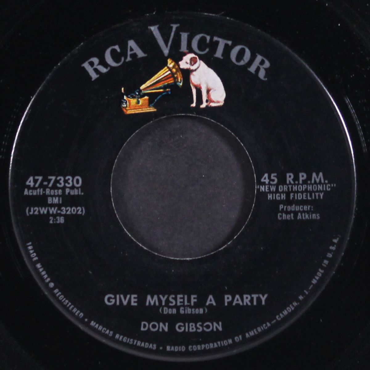 give myself a party / look who's blue by DON GIBSON
