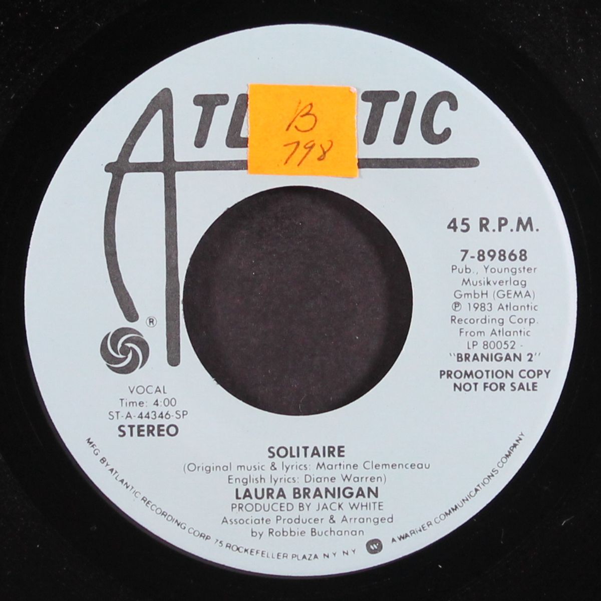 solitaire / same by LAURA BRANIGAN