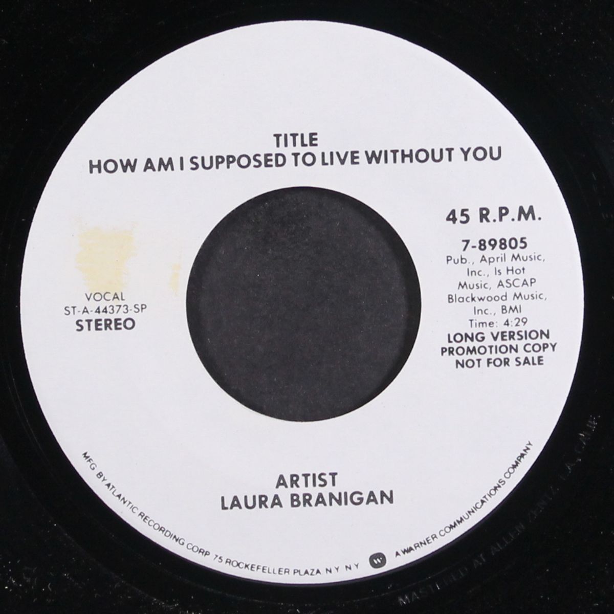 how am i supposed to live without you / short by LAURA BRANIGAN