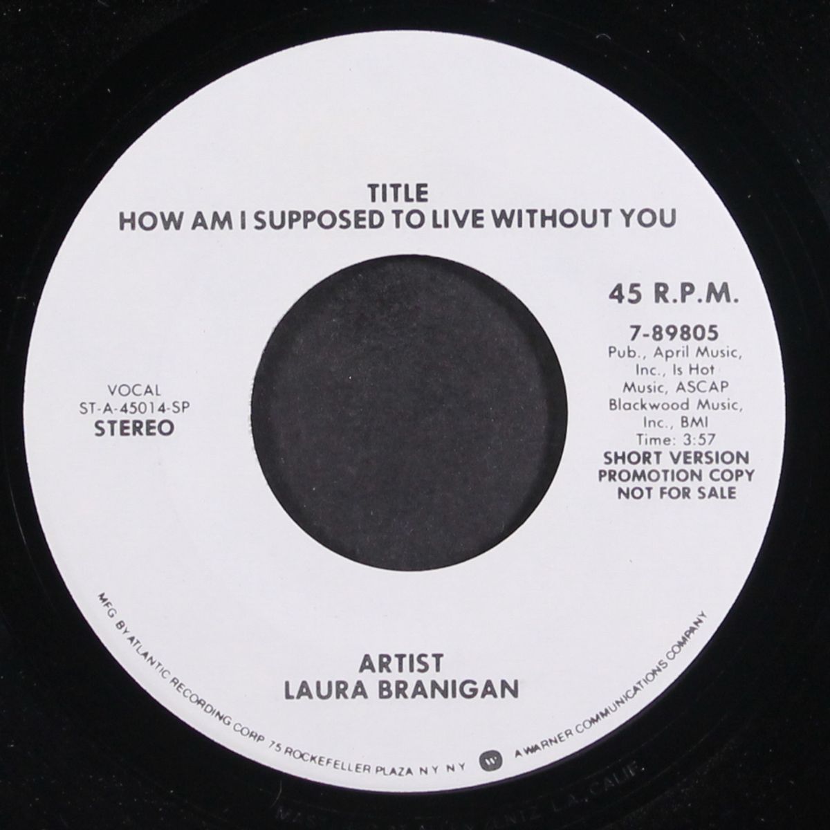 how am i supposed to live without you / short by LAURA BRANIGAN