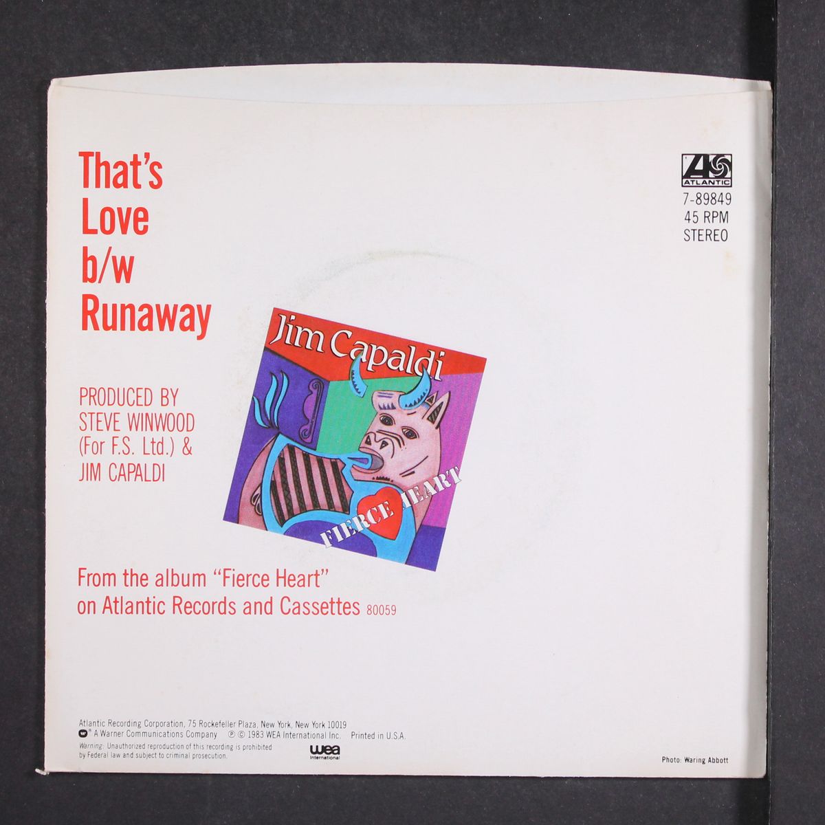 that's love / runaway by JIM CAPALDI